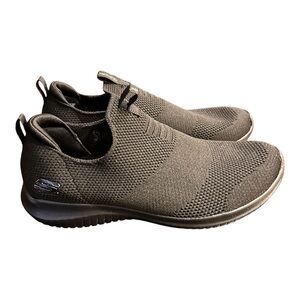 Skechers Womens GOGAMAX Black Mesh Black Slip-On Sneakers SZ 7